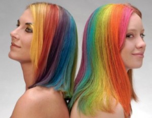 Pinte o seu cabelo de todas as cores