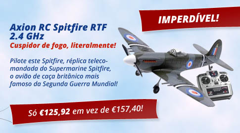 Avião radiocomandado Spitfire em promoção - Menos 20%!