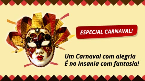 Fatos insufláveis e máscaras para o Carnaval
