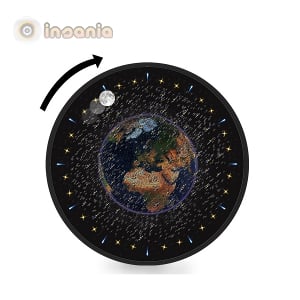 Um relógio magnético que ilustra o estado do espaço