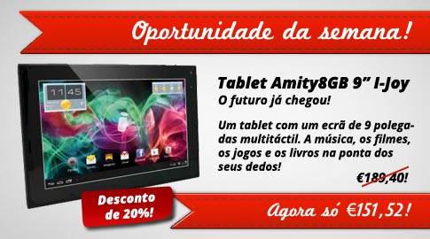Tablet Multimédia Amity8GB 9 polegadas I-Joy